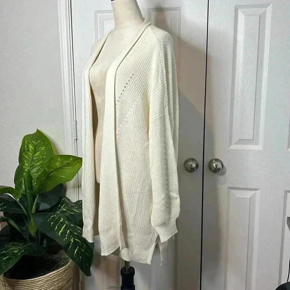 Universal Thread Women’s Open-front Cozy Knit Cardigan Color Cream Size 2X - Picture 7 of 12